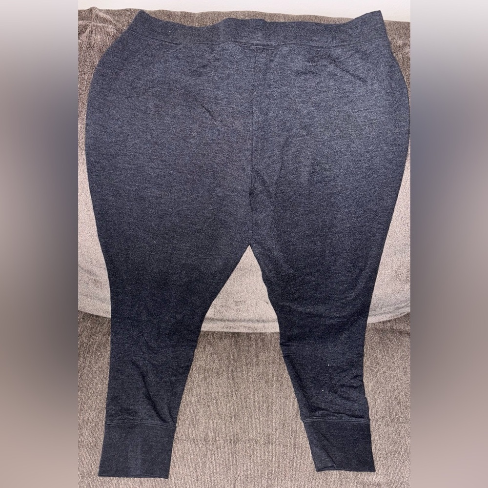 PINK Victoria’s Secret Lace-Up Joggers Dark Gray Sweatpants Cozy Lounge XL - Picture 3 of 5